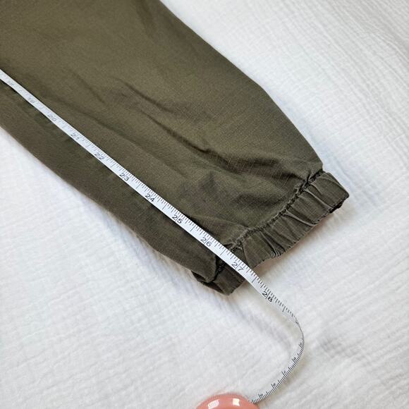 Vuori Olive Green Ripstop Traveler Jogger Pants Women Drawstring Outdoor Flawed - Picture 5 of 12